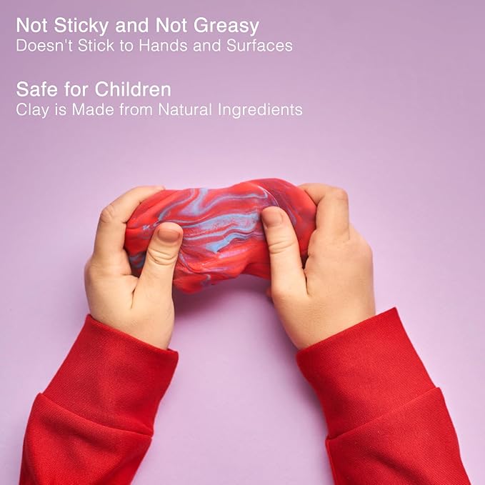 FlyFlag Air Dry Clay - 50 Colors, Soft & Ultra Light, Modeling Clay for Kids with Accessories, Tools and Tutorials