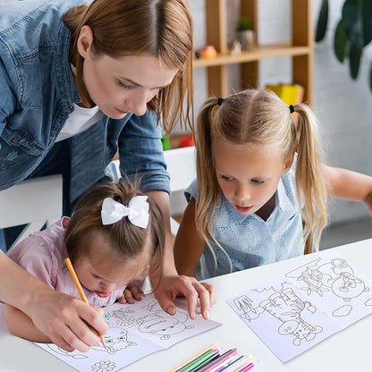 Honoson 24 Pcs Kids Coloring Books Animals Truck Coloring Books Bulk Jungle Animals Party Favors Mini DIY Art Drawing Pages for Birthday Gifts Classroom Jungle Party Supplies(Cartoon Style)