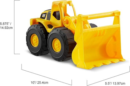 CAT Construction Toys, Construction Fleet 10" Front Loader Toy - Real Working Parts, Indoor/Outdoor, Sturdy Plastic Construction for 2+ Year Old Boys
