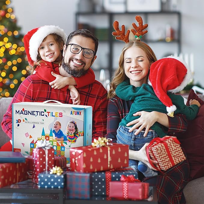 Magnetic Tiles,102PCS Magnetic Building Blocks 3D Clear Construction Playboards, Inspiration, Creativity Beyond Imagination, Educational Magnet Toy Set for Kids with 2 Cars