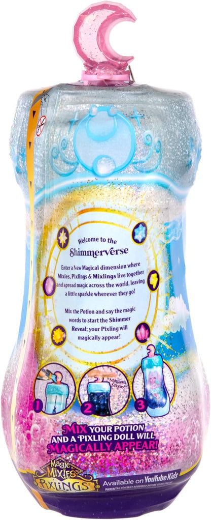 Magic Mixies Pixlings Shimmerverse Series, Create & Mix A Magic Shimmering Potion to Magically Reveal Bearlinda The Polar Bear, This Beautiful 6.5" Fashion Doll Appears Inside The Potion Bottle