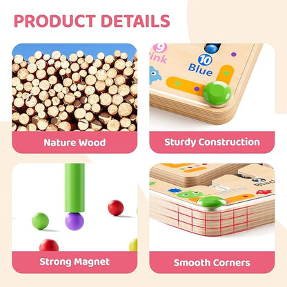 Magnetic Maze Montessori Toys – Toddler Toys & Kids Games Designed for Preschool Learning Activities, Enhancing Fine Motor Skills & Cognitive Growth, 34567 Year Old Girl Birthday Gift and Boys
