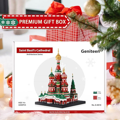 Building Block Set, Saint Basil's Cathedral Architecture Model Micro Mini Blocks, Educational Mini Blocks, 4300 PCS