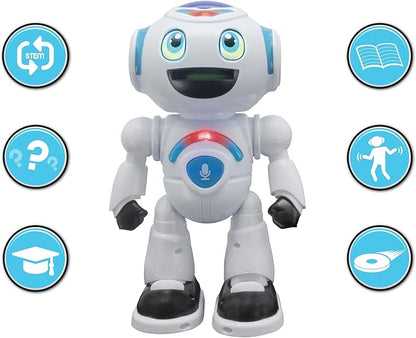 LEXiBOOK - Powerman Master Interactive Toy Robot That Reads in The Mind Toy for Kids Dancing Plays Music Animal Quiz STEM Programmable Remote Control Robot Junior - ROB25EN