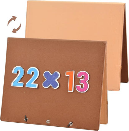 CHEFAN Felt Flannel Board 22 * 13 in,Foldable Freestanding Felt Story Learning Board for Toddlers,Double-Sided Use for Preschool Classroom,Multi Felt Pieces Can Be Used,Gifts for Kids