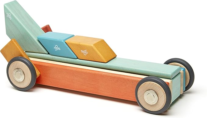 42 Piece Tegu Magnetic Wooden Block Set, Sunset, 1-99 years old
