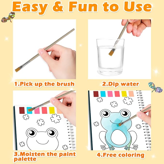 SOOVSY Art & Craft Activity Toys Kit, Foil Animals Crafts Children Fun DIY Creative Toy of The Year, No Mess Art Kits for Kids, Gift for Boys Girls Ages… (Dinosaur&Coloring)