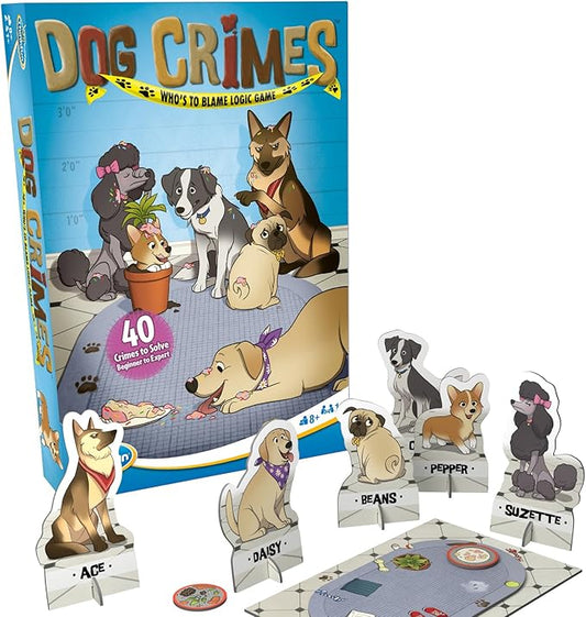 ThinkFun Dog Crimes Logic Game - Engaging Brainteaser for Kids and Adults | Fun Detective Theme | Memory and Reasoning Skill Builder | Unique Artwork | Suitable for Ages 8 and Up
