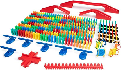 Bulk Dominoes Kinetic Domino Kit | Dominoes Set, STEM STEAM Small Toys, Family Games for Kids, Kids Toys and Games, Building, Toppling, Chain Reaction Sets (331pc)