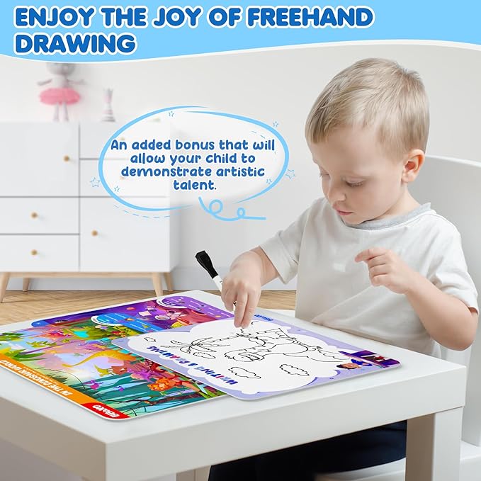Preschool Learning Activities Search and Find Books, Travel Game for Road Trip Car Airplane, Busy Book Activity Books Birthday Gifts for Kids Ages 3-8