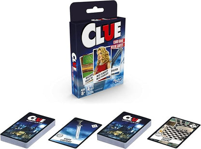 Hasbro Gaming Clue Card Game,3-4 Player Strategy Game,Travel Games,Christmas Stocking Stuffers for Kids Ages 8 and Up