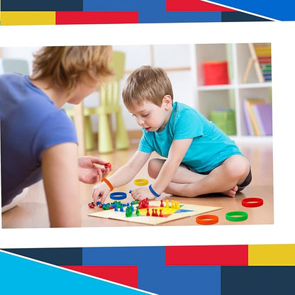 Civaner 60 Pieces Silicone Building Block Bracelets Rubber Bracelets Wristbands Colorful Birthday Party Favors for Goodie Bag Fillers Carnival Prize Supplies, 5 Colors