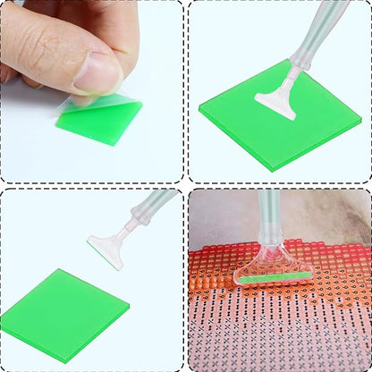 100Pcs Diamond Art Painting Glue Clay Wax,DIY 5D Diamond Art Accessories Tools Supplies Set with Storage Box,Colorful Clay Embroidery Painting Set Cross Stitch DIY Crafts Tool