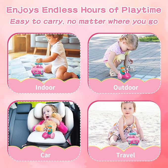 Toddler Toys for 1 Year Old Girl,Press to Go Car Baby Toys 6-12-18 Months,1 Year Old Girl Gifts Push Toy Cars for Toddlers 1-3,1 2 3 4 Year Old Boy Girls Toys First Birthday Gifts Christmas Boat