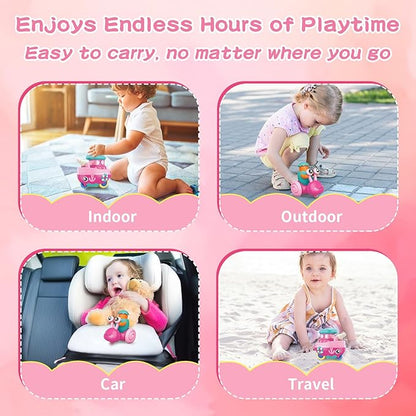 Toddler Toys for 1 Year Old Girl,Press to Go Car Baby Toys 6-12-18 Months,1 Year Old Girl Gifts Push Toy Cars for Toddlers 1-3,1 2 3 4 Year Old Boy Girls Toys First Birthday Gifts Christmas Boat