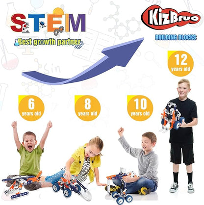 Building Toys for Boys Age 8-12, Boys Toys Age 6-8, Erector Set for Boys 6-8, 152PCS DIY 12 in 1 STEM Toys for 7 8 9 Year Old Boy, Engineering Building Toys for 10 11 12 Year Old
