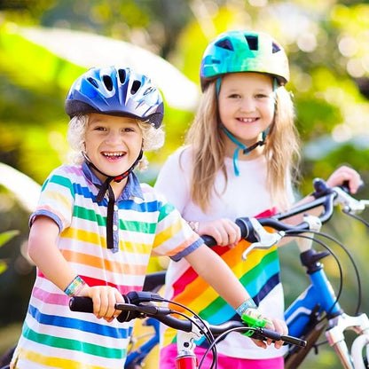 Junkin 24 Pcs Rainbow Party Favor Rainbow Slap Bracelets for Kids Wristbands Bracelets Cloud Party Favor Unicorn Rainbow Party Decoration Girl Boy Kid Baby Shower Party Supplies Magical Party (Lovely)