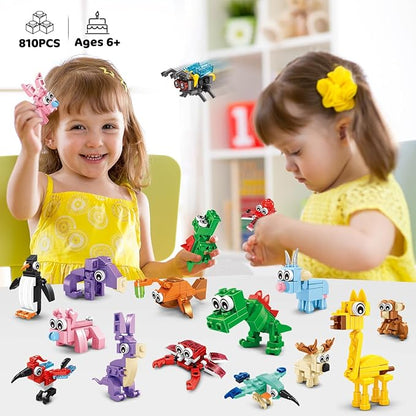 30 Packs Animal Party Favors for Kids, 810 PCS Mini Animal Building Block Toy Set for Goodie Bag Fillers Classroom Prizes Birthday Children's Day Christmas for Boys Girls Student Ages 6+