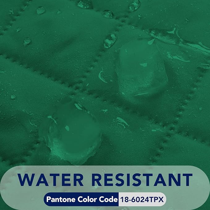 PureFit Reversible Quilted Sofa Cover, Water Resistant Slipcover Furniture Protector, Washable Couch Cover with Non Slip and Elastic Straps for Kids, Dogs, Pets (Oversized Recliner, Green/Red)