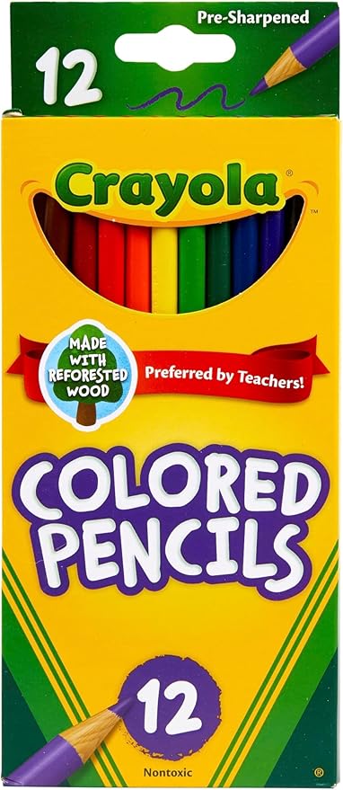 Crayola 68-4012 Colored Pencils, 12-Count, Assorted Colors (Pack of 6)