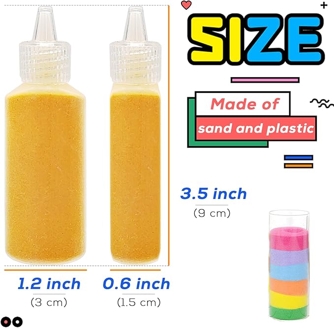 28 PCS Art Sand,DIY Arts and Crafts Kit,Terrarium Sand Play for Wedding Decor,Painting,Children,Decorations,Crafts(1.25oz Bottles)