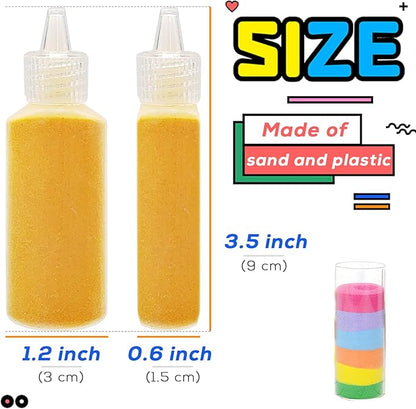 28 PCS Art Sand,DIY Arts and Crafts Kit,Terrarium Sand Play for Wedding Decor,Painting,Children,Decorations,Crafts(1.25oz Bottles)