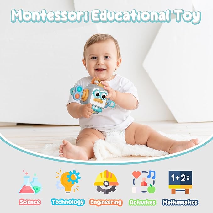 OSIMILY Busy Cube for 1 Year Old Toys| Montessori Toys for 1 Year Old,Sensory Toys for Toddlers 1-3,Learning Fine Motor Skills Toys,Birthday Gift for Baby Aged 6, 9, 10, 12, 18 Months