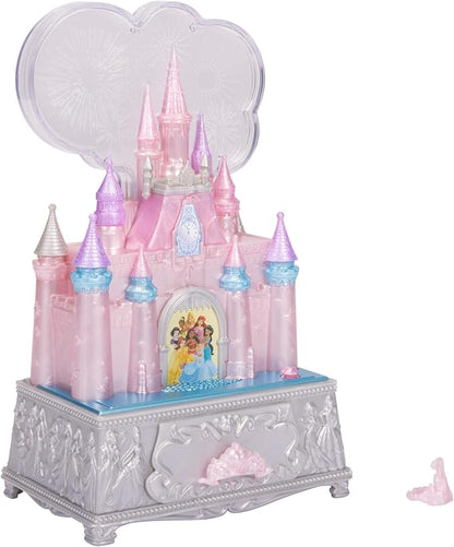 Disney Princess Jewelry Box for Girls Princess Castle Keepsake Jewelry Box with Music & Firework-Like Light Show, Plays Song “A Dream Is a Wish Your Heart Makes”
