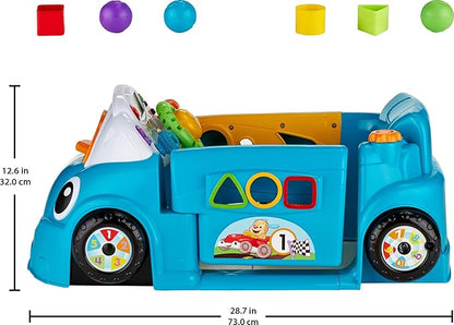 Fisher-Price Baby Learning Toy Laugh & Learn Crawl Around Car Activity Center with Smart Stages for Infants Ages 6+ Months, Blue (Amazon Exclusive)