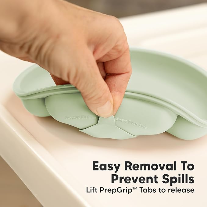 KeaBabies Suction Plates for Baby, Toddler - 3-Pack 100% Silicone Toddler Plates, Divided Baby Plates with Suction, Silicone Plates for Baby, Kids, BPA-Free, Microwave, Dishwasher Safe (Macaron)