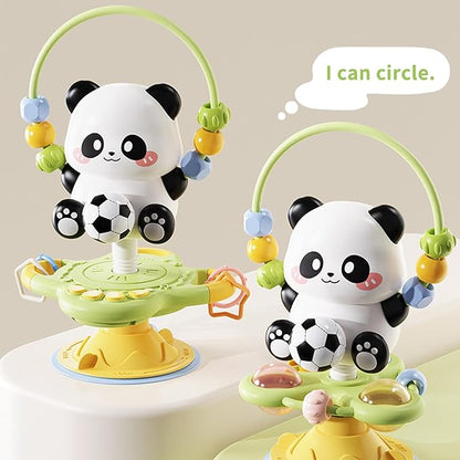Baby Musical Toy, Panda Suction Cup High Chair Table Soother, Grip and Spin Toy, Interactive Development, Suitable for 10-36 Months, Baby Gift, Excellent Birthday Present Choice