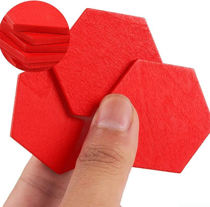 Set of 155 Wooden Pattern Blocks Geometric Manipulative Shape Puzzle Kindergarten Graphical Classic Educational Montessori Tangram Toys for Kids Ages 3+ Jigsaw Puzzles Gift with 24 Pcs Design Cards