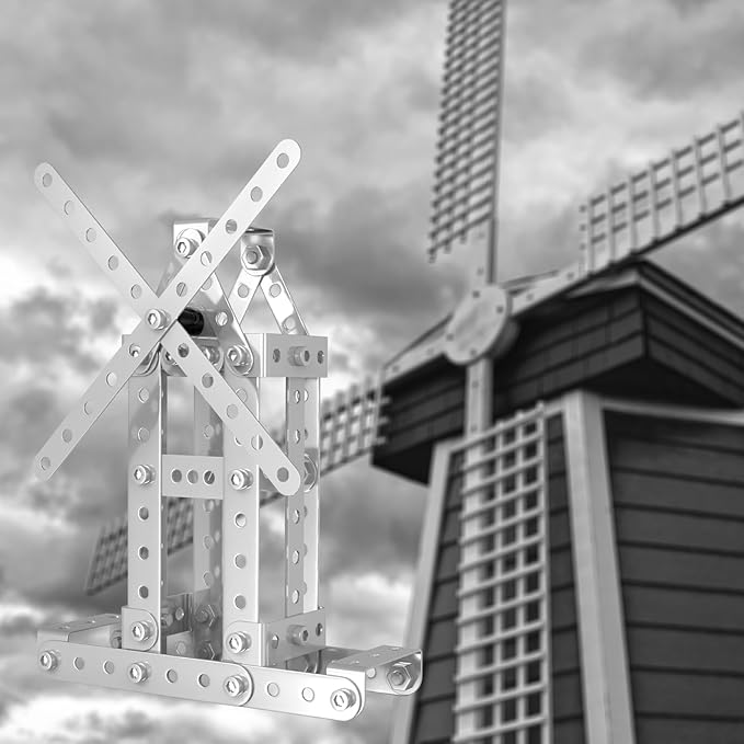 Metal Building Toys, 273pcs 3 in 1 Tower Crane & Frame Crane & Windmill Metal Model Set,Erector Sets for Boys Age 8-12,DIY Building Stem Projects Toys for Kids,Birthday Gifts for Model Crane Fan