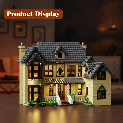 Horror House Building Block Set, Scary Movie Haunted House Model Compatible with Lego Horror House Building Toy, Halloween Decoration Gift for Man, Woman or Horror Film Fans 18+(1275Pcs)