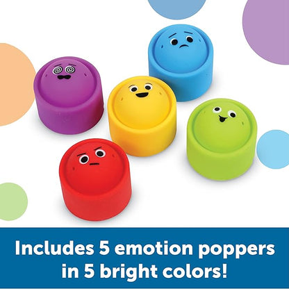 Learning Resources Rainbow Emotion Fidget Poppers, Sensory Toys, Social-Emotional Learning ,Sensory Toys for Toddlers, Kids Easter Basket Stuffers, Ages 3+,5 Pieces