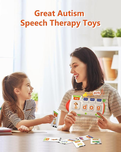 Talking Phonics Flash Cards -Preschool Learning Activities for Toddlers 3-8,Mastering Numbers, Letter Sound, Improving Reading Skills by Blending and Segmenting Words, Ideal Gifts for Kids