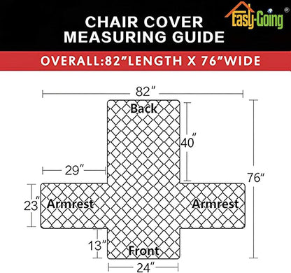 Easy-Going Sofa Slipcover Chair Cover Waterproof Couch Cover Washable Sofa Cover Non-Slip Fabric Furniture Protector with Pocket for Pets Covers Pets Kids Children Dog Cat (Chair, Sand)