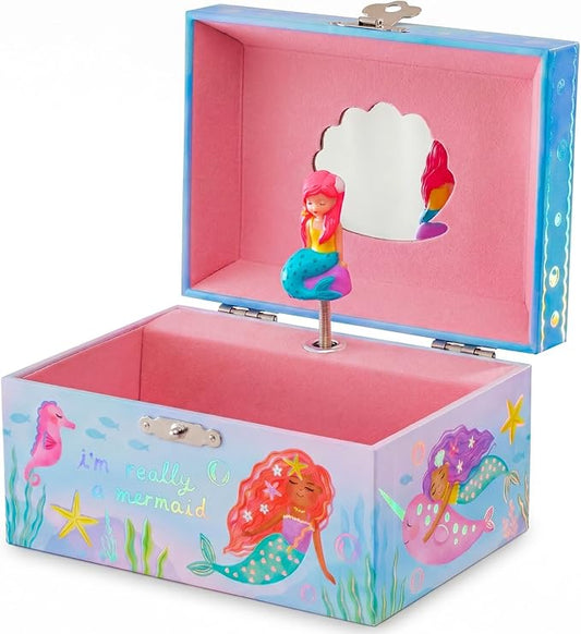 Giggle & Honey® Musical Mermaid Jewelry Box for Girls | Music Boxes for Little Girls | Toddler Jewelry Box for 4 Year Old Kids | Toys for Toddlers | Birthday Gifts for Kids 5, 6, 7, 8, 9 Years
