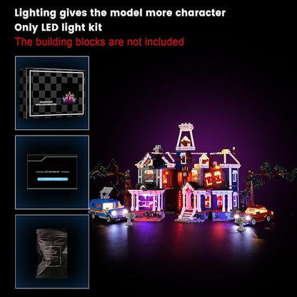 Vaodest LED Lighting Set Compatible with LEGO 11370 Stranger Things The Creel House, DIY Light Kit for 11370 Building Blocks Model, Easy Installation Lighting Accessories (Building Sets Not Included)