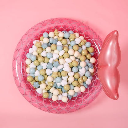 GOGOSO Ball Pit Balls,Plastics Balls for Ball Pit, Stars Hearts Shape for PastelBall for Toddlers Kids