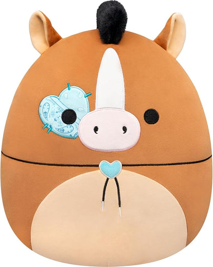 Squishmallows Original 12in Brisby The Brown Horse with Bolo Tie and Heart Eye – Official Jazwares Valentine’s Day Plush (Medium-Sized)