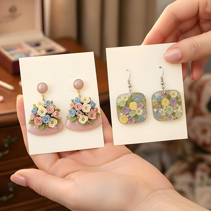 18Pcs Polymer Clay Cutters, Clay's Cutters for Polymer Clays Jewelry, Clay Earring Cutter, Gem Clays Jewelry Making Tools