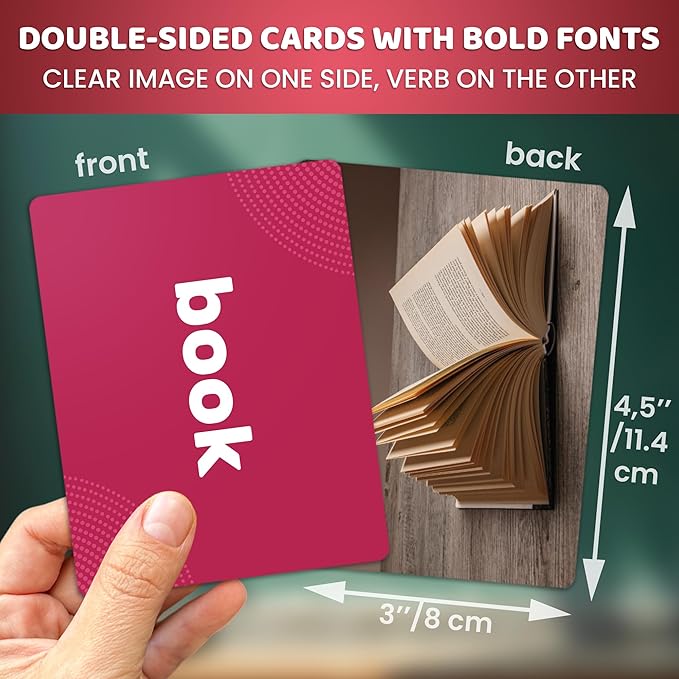 QUOKKA 104 Noun Flash Cards Set – Kids and Adults Vocabulary Builder for ABA Therapy, Early Childhood Education, and ESL Teaching – Picture Cards for Speech Therapy and Vocabulary Building Activities