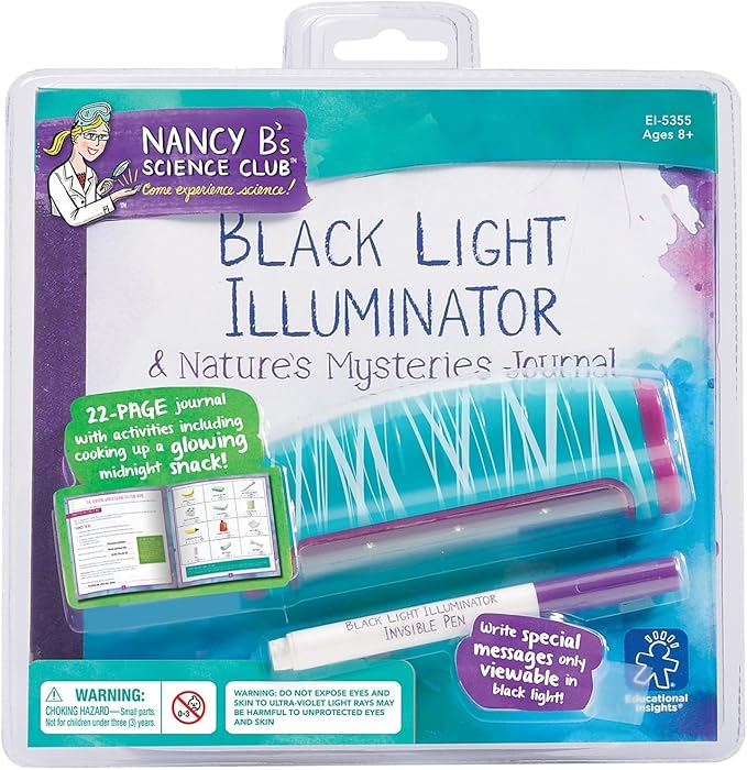 Educational Insights Nancy B's Science Club Black Light Illuminator & Nature's Mysteries Journal
