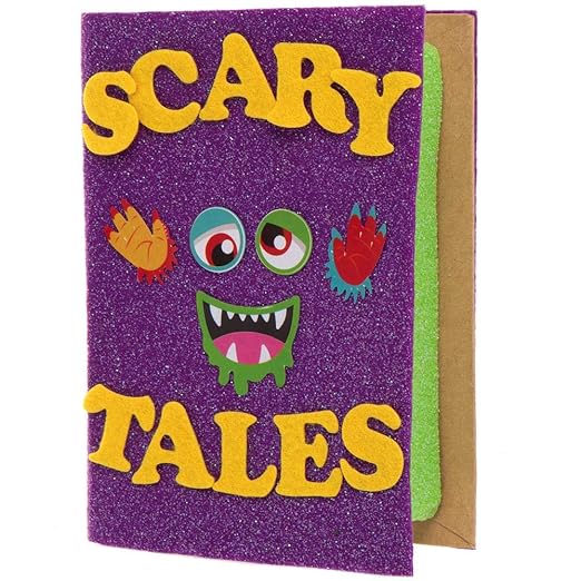 Baker Ross AX252 Monster Bunch Sticker Rolls - Pack of 600, Kids Stickers, Ideal for Children's Arts and Crafts Projects, Great for Card Making and Scrapbooking, Halloween Stickers