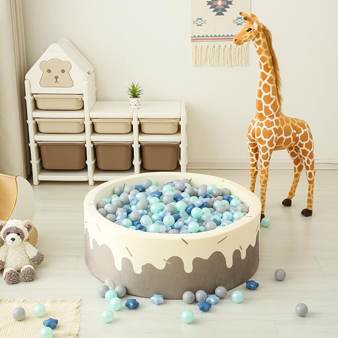 GOGOSO Ball Pit Balls,Plastics Balls for Ball Pit, Stars Hearts Shape for PastelBall for Toddlers Kids