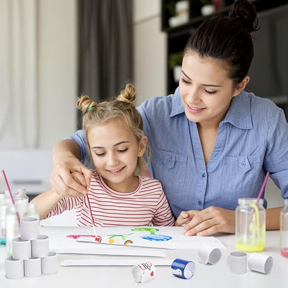 AMOR PRESENT Slap Bracelets Bulk, 64PCS White Slap Bracelets DIY Wrist Band Blank Snap Band for Kids Birthday Party Favors School Crafts Christmas Halloween Party Bag Fillers