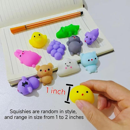 80Pcs Party Favors for Kids 4-8, Kawaii Squishies Mochi Squishy Toy Bulk Fidget Sensory Toys Birthday Gifts for Boys Girls, Easter Basket Stuffers Egg Fillers Treasure Box Classroom Prizes Goodie Bag
