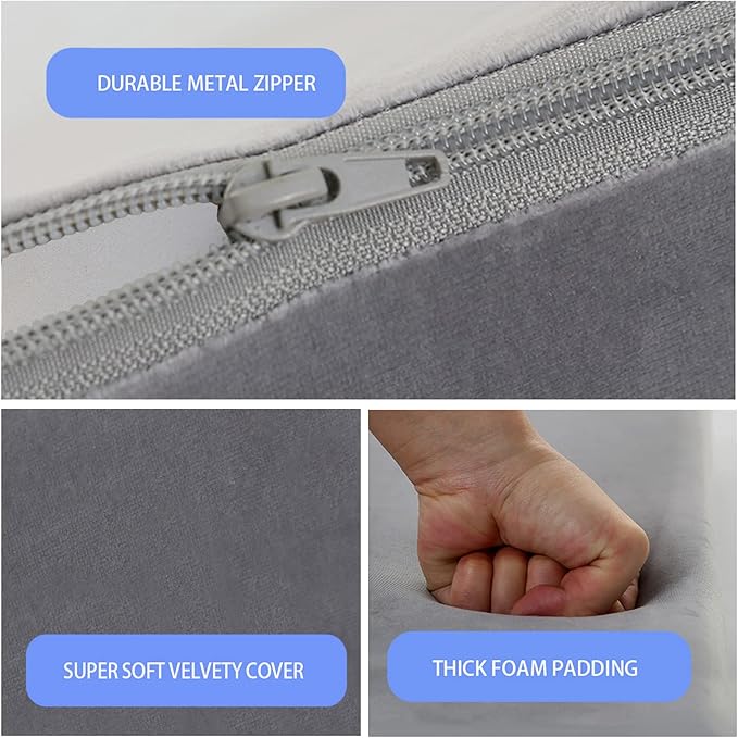 MeMoreCool 10-Pieces Kids Play Couch, Toddler Couch for Playroom, Grey