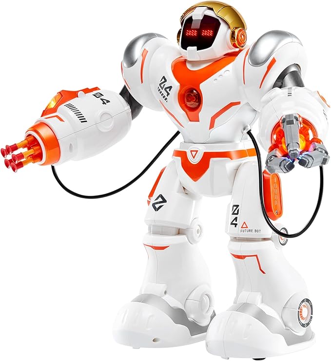 VEVOR RC Robot Toys for Kids, Battle Mode Programmable Remote Control Smart Robot with Bullets, Interactive Walking Dancing Robot for Age 3+ Year Old Boys Girls Birthday Gift Present